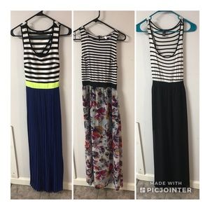 3 open back maxi dresses